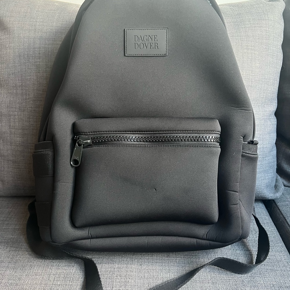Dagne Dover Large Dakota Black Backpack with Top Handle and Adjustable Straps